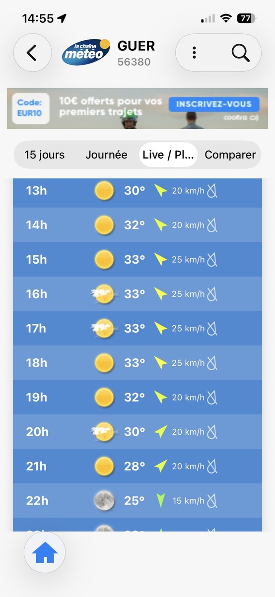 Seance du mardi 26 mai annulé cause Canicule 🥵