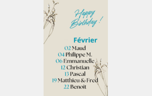 Anniversaires de février